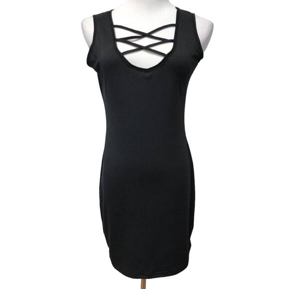 Yoins Dress Womens Large Sheath Black - Picture 2 of 8